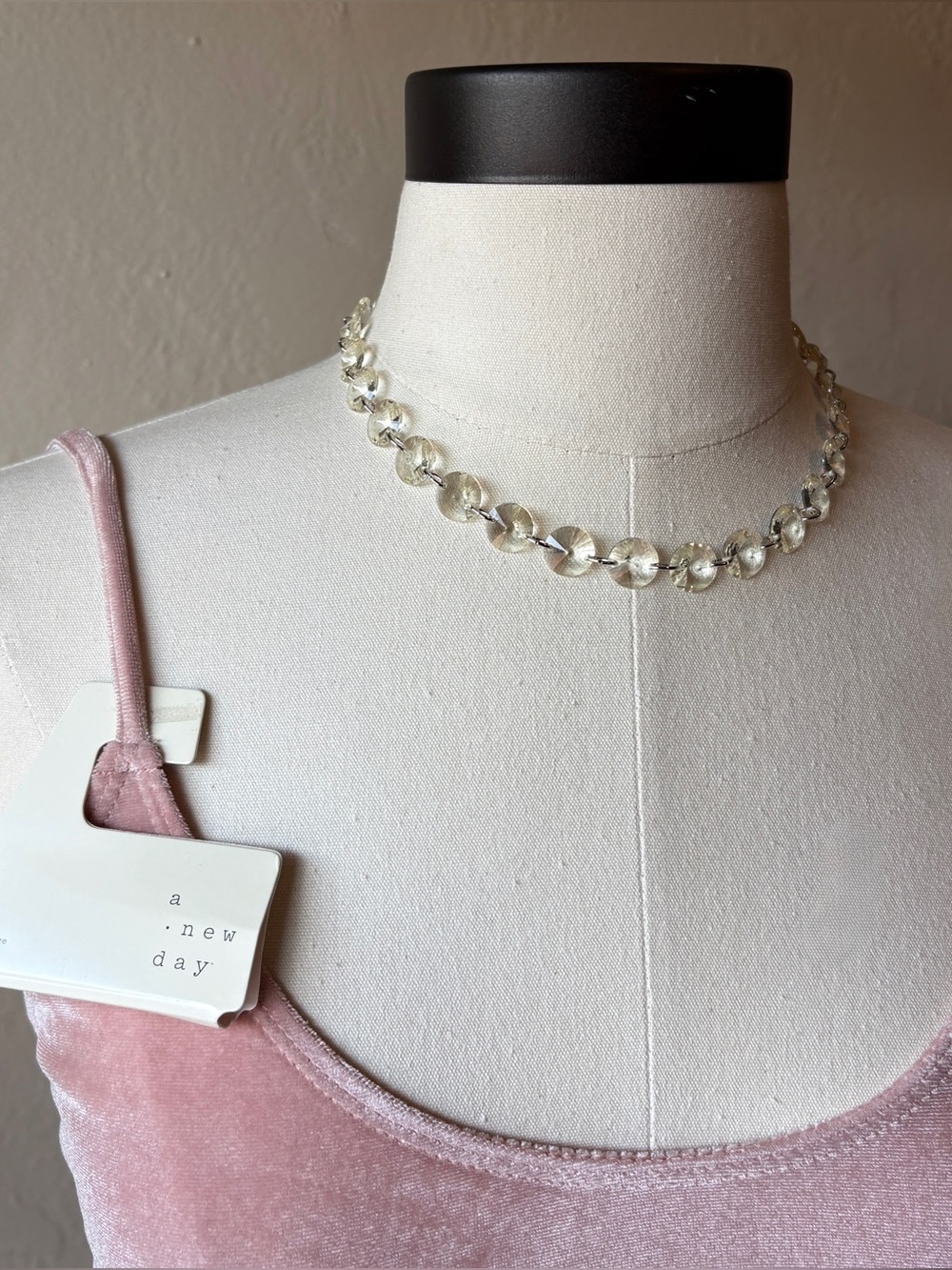Fashion Nova Pink Velvet Feather Bodycon Dress Size S Mini Bling Gem Necklace - Picture 5 of 15